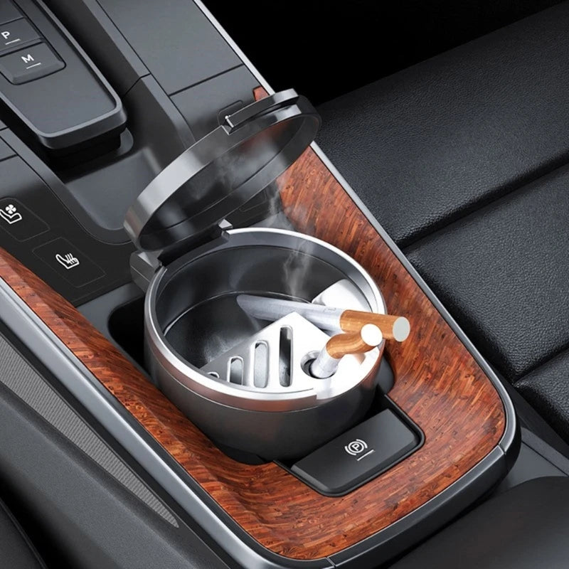 Compact Car Ashtray with Lid Odor Resistant Cigarettes holders Vehicle Cupholder  Ashtray ABS for Car Cup holders