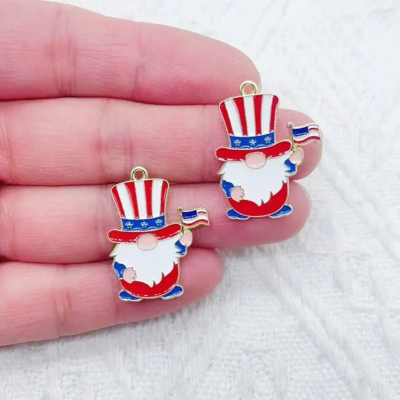 10pcs Cartoon Little Dwarf Drop Oil Alloy Pendant DIY Jewelry Accessories Pack Packaging Decorative Hanging Accessories