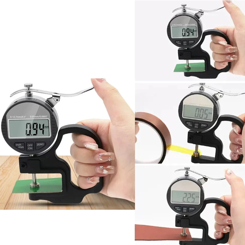 0.01mm / 0.001mm 12.7mm Range Digital Thickness Gauge Electronic Percentage Thickness Meter  Micrometer