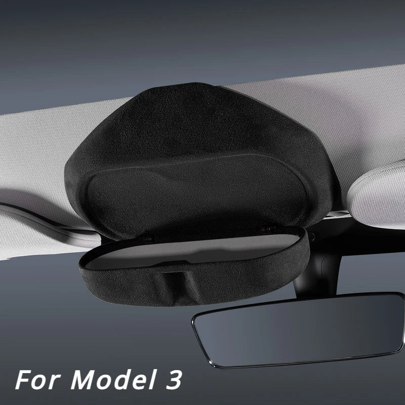 Car Sunglasses Case Glasses Storage Box Holder For Tesla Model 3 Highland 2023 For Model Y/3 Car Glasses Case Box Car Accessorie