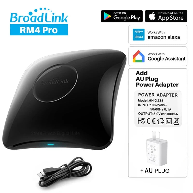 2025 BroadLink RM4 Pro Universal Remote Control RF Controller IR Switch Smart Home Works Alexa Google Assistant