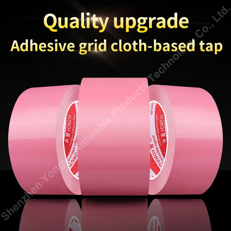 20M high viscosity pink cloth tape strong single-sided adhesive windproof thickened adhesive repair wear-resistant tape
