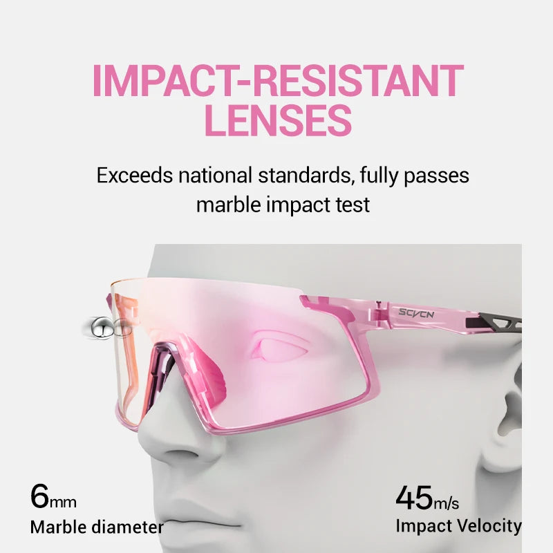 SCVCN 2026 Hiking Eyewear Men's Cycling Sunglasses Photochormic Glasses UV400 Outdoor Sports Goggles Camping MTB Bike Glasses
