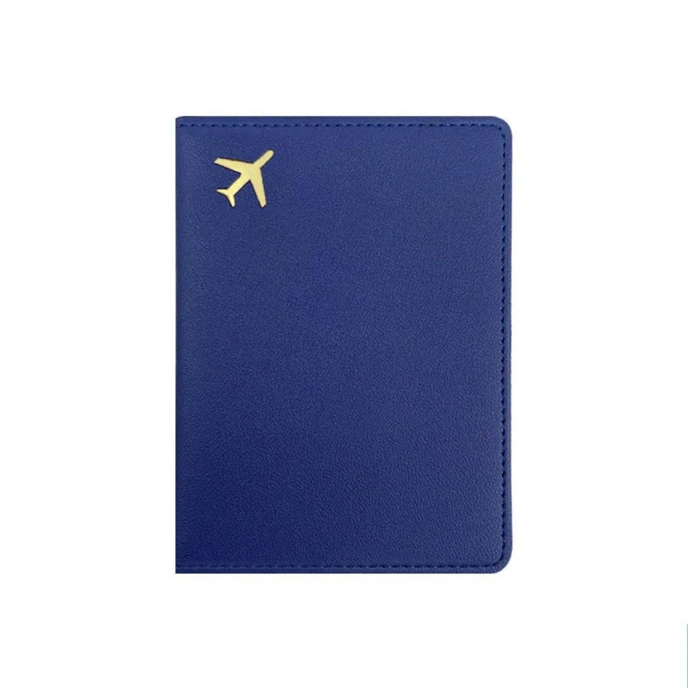 PU Leather Passport Holder Lightweight Waterproof Passport Case Portable Storage Solid Color Passport Protective Cover