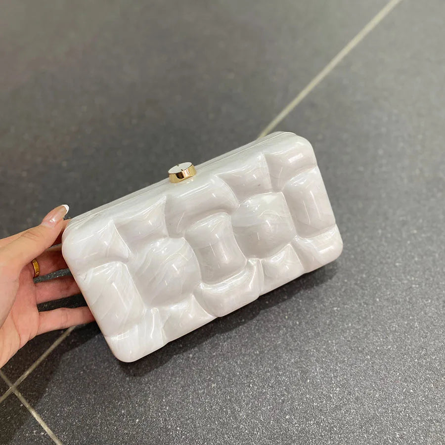 New Fashion Ladies Handbag Simple Evening Bag Chain Decoration All Match Crossbody Bags Purse for Women