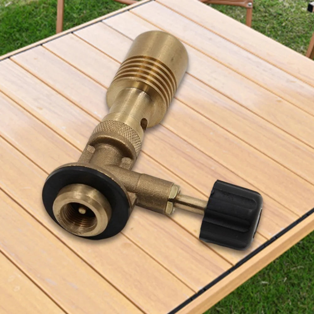 Brass Flame Butan Gas Burner Portable Laboratory Burner Gun Maker Torch Lightweight Gas Burner Head for Outdoor Camping/Picnic