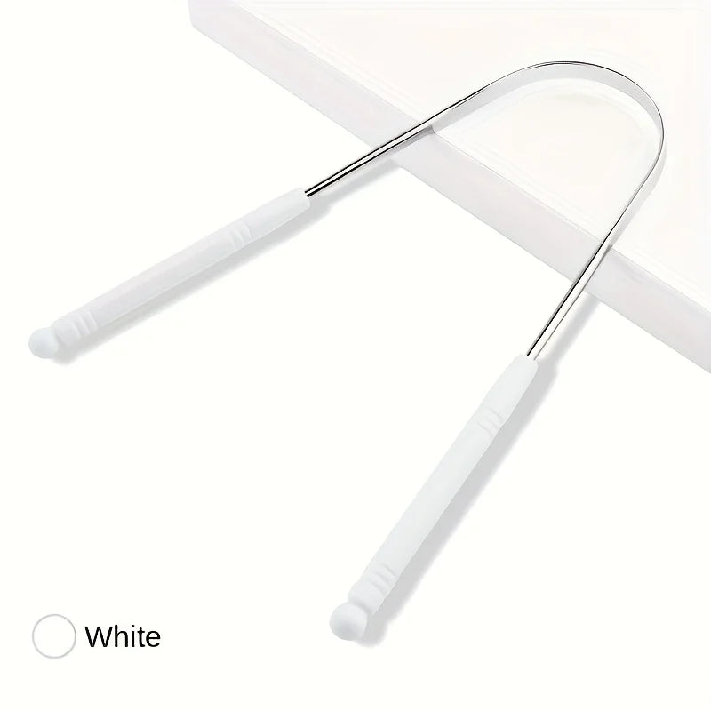 Stainless Steel Tongue Scraper U-Shaped Dental Cleaner for Bacteria/Plaque Removal with Multi-Style Options for All Users