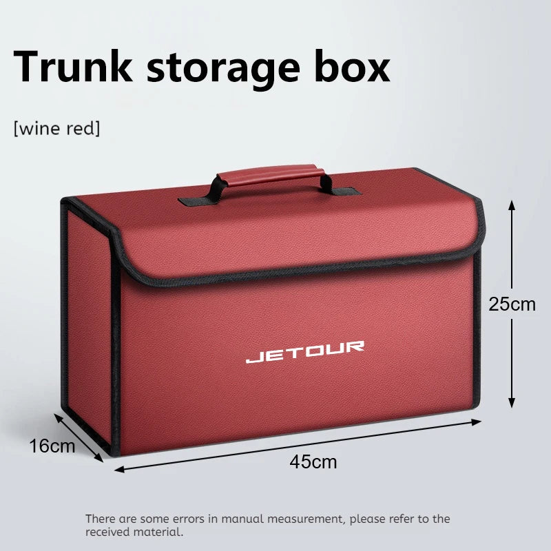 For Jetour ST T2 T3 X70 X70SM X95 DASHING 2025 2026 Car Trunk Storage Box Organizer Foldable Stowing Tidying Bag Car Accessories