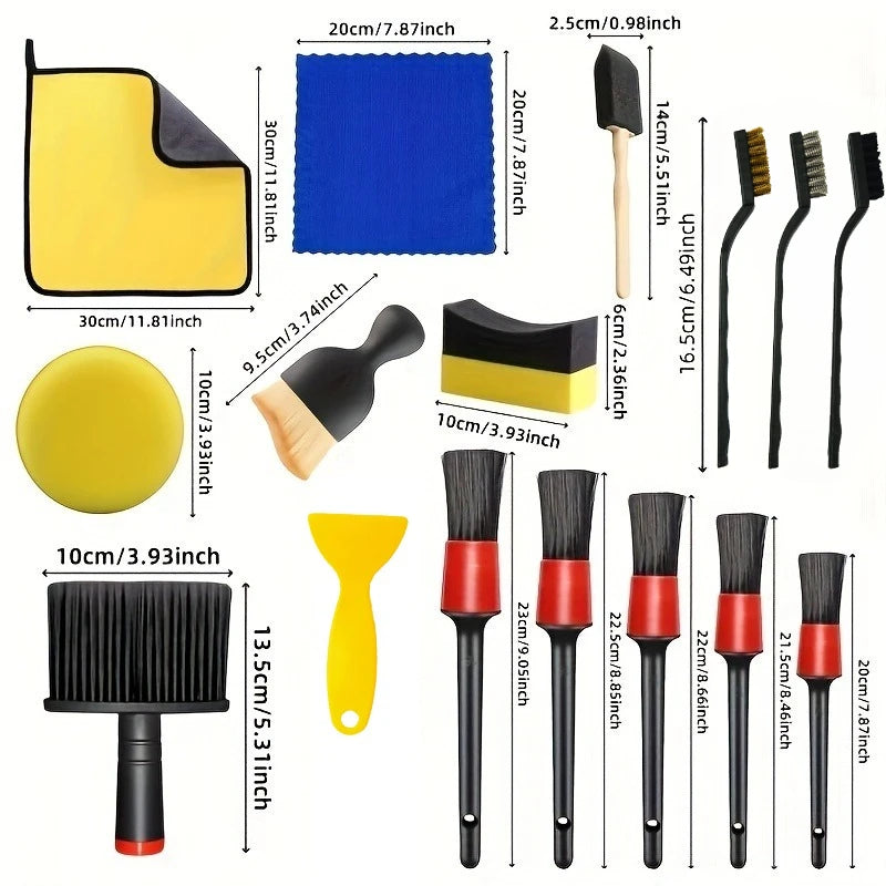 New Car Cleaning Care Set dust brush cleaning brush sponge brush, waxing sponge car wash cloth