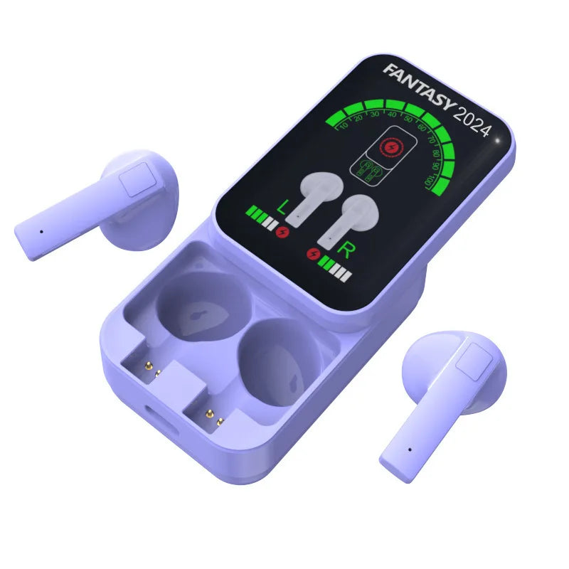Sliding Cover Design Bluetooth Earphone In Ear Style Light Weight Power Display Long Battery Life Listen Music Play Game Headset