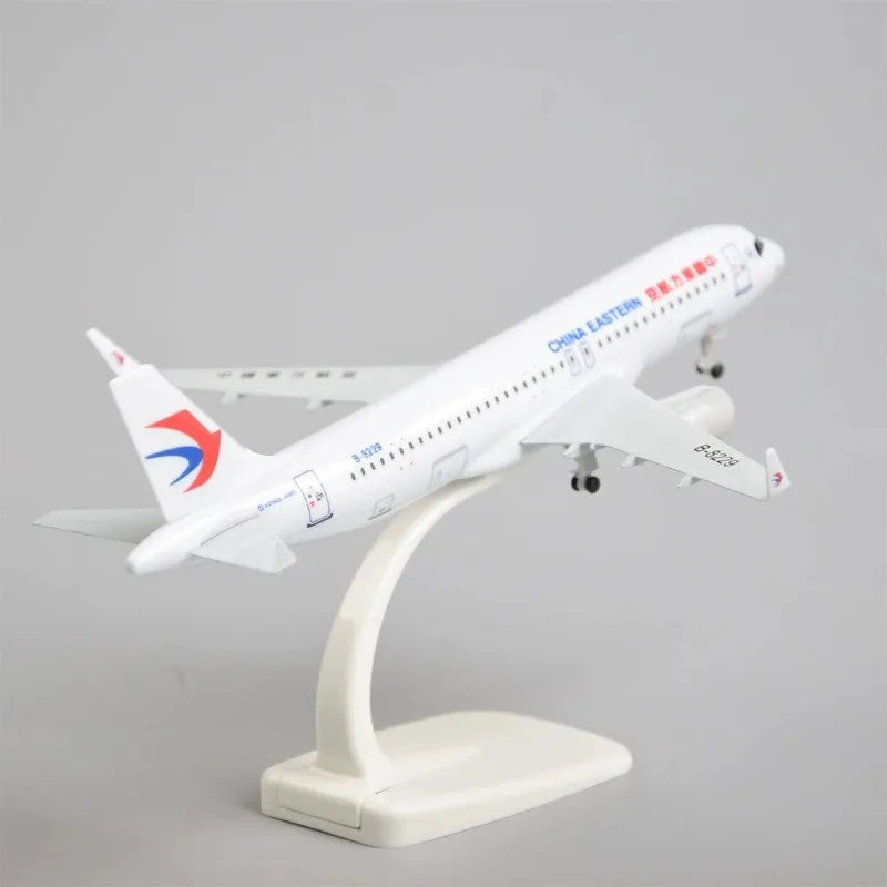 New 20cm China Eastern A320 Diecast Metal Static Simulated Miniature Airplane Model with Stand for Collections and Displays