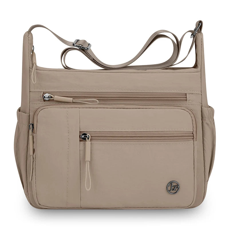 Crossbody Shoulder Bag Unisex, Waterproof Nylon Large Capacity Messenger Purse for Ladies Men Travel Shopping Daily Commute