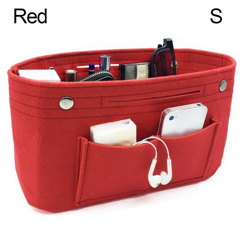 Women's Organizer Handbag Insert Bag Felt Travel Bag Insert Liner Purse Organiser Pouch