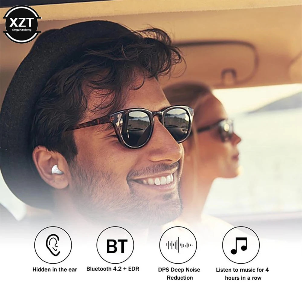 X20 Ultra Mini Wireless Single Earphone Hidden In-ear With Button Control Waterproof Bluetooth Earphone With Charging Case