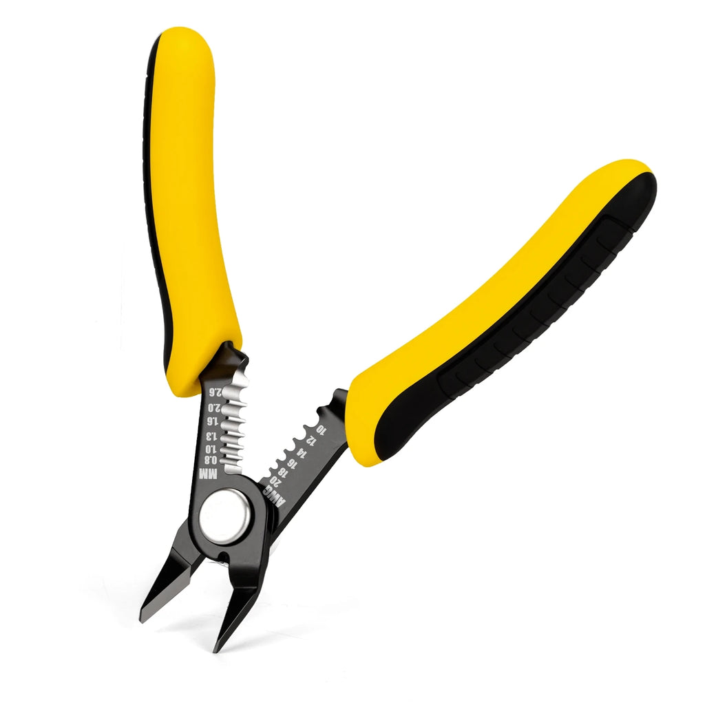 Bomurphy Wire Cutters 5.8-Inch Flush Pliers with Supplementary Stripping, Cutting Pliers, Handy and Slim Diagonal Cutters