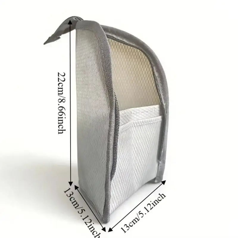 [ZY]Large Capacity PVC Cosmetic Bag Waterproof Space Saving Toothbrush Toiletry Pouch Zipper Closure Vertical Design[ZY]