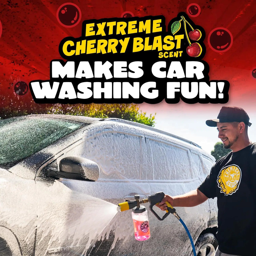 Foaming Car Wash Soap with Cherry Scent, 16 fl oz - Works with Foam Cannons, Guns & Bucket Washes for Cars, Trucks, Motorcycles