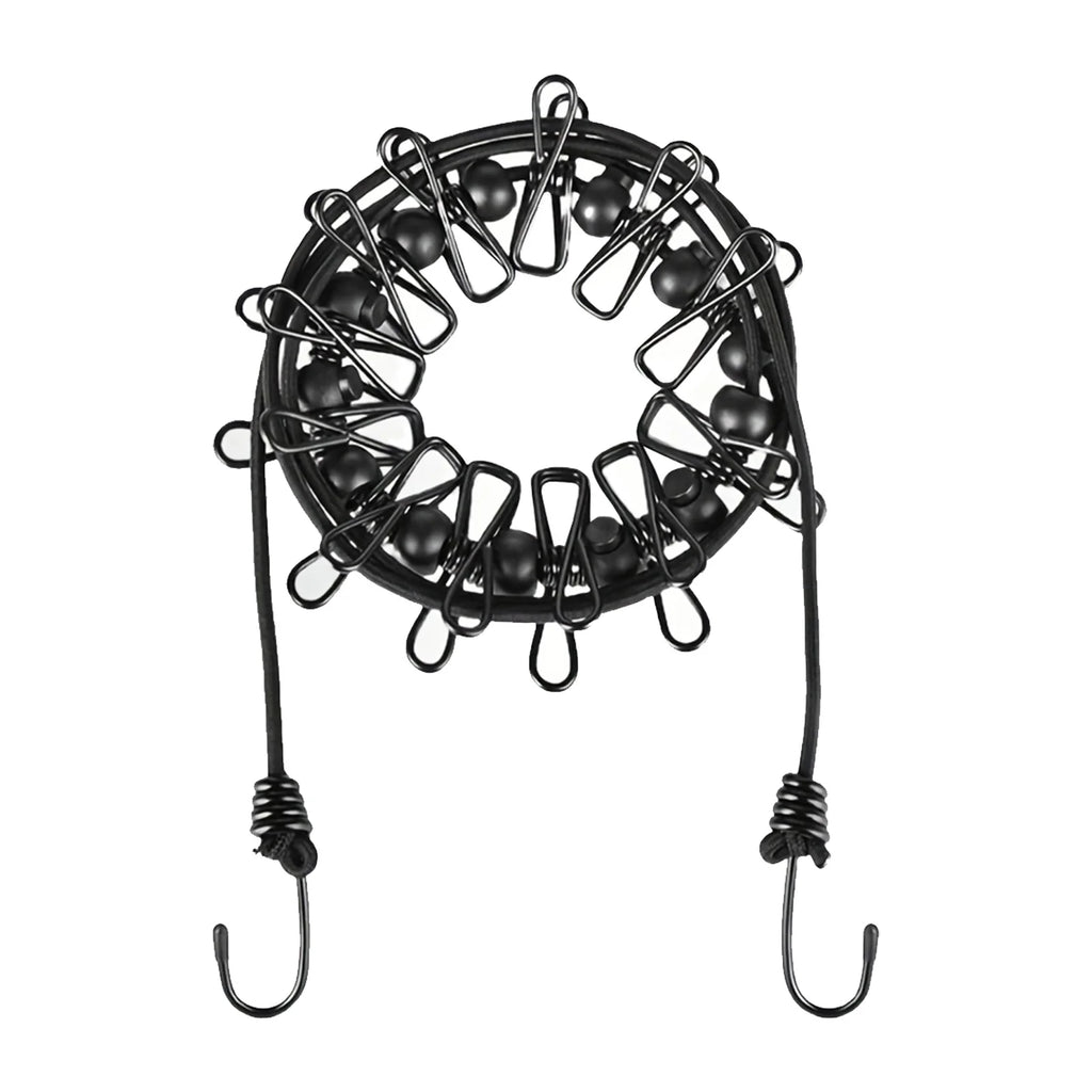 Portable Retractable Non Slip Travel Clothesline With 12 Clips Outdoor Home Travel Clothes Drying Hanging Rope Supplies