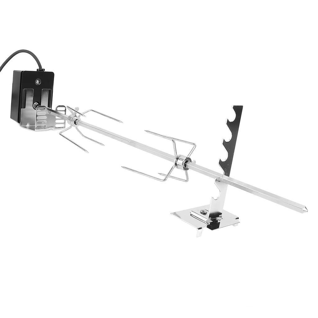 Rotisserie Grill Kit 15kg Load Bearing 2.5rpm/min Switch Stable Rotating Motor Stainless Steel Heavy Duty Rotisserie Kit