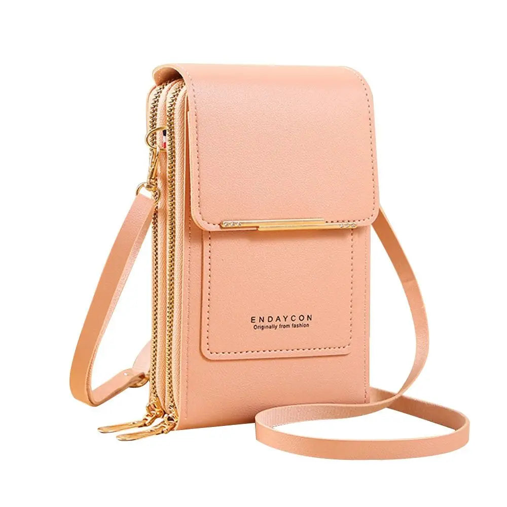 High Quality PU leather Crossbody Bags RFID Anti Theft Purse Bag Touch Screen Phone Bag Women Travel Smartphone Handbag