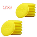 12PCS Car Detailing Sponge High Density Foam Applicator Pad Round Polishing Wiping Cleaning Tool For Auto Car Wash Supplies