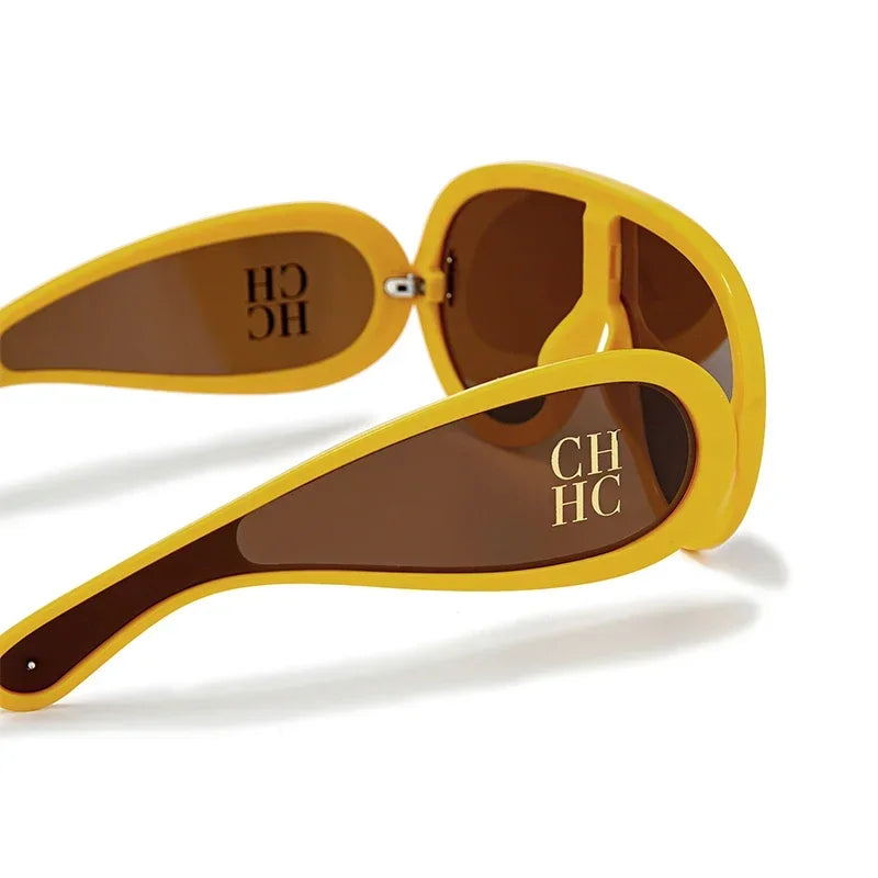 CH Brand Sunshade High Quality Color Lens Sunglasses Unique Design Ladies Rough Edge Personality Eyewear