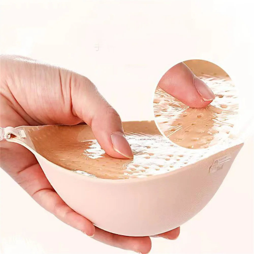 5CM/6cm Thickened Chest Sticker Invisible Silicone Bra for Woman Silicone Push Up Adhesive Bra Waterproof Nipple Tape Stickers
