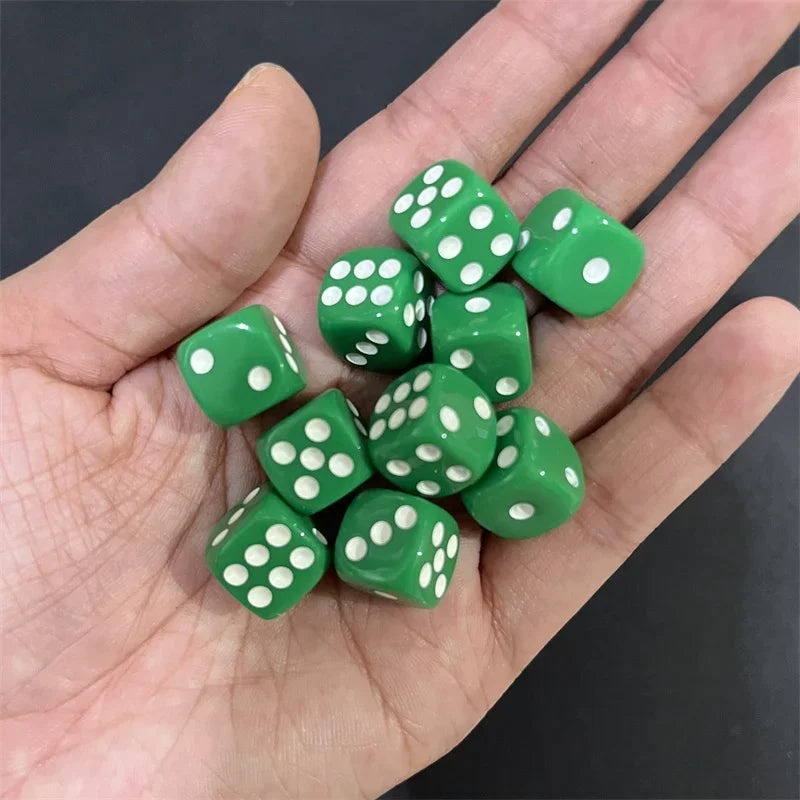 50pcs/Pack High Quality New 12mm Acrylic Transparent D6 Point Dice #12 Round Corner Boutique Dice