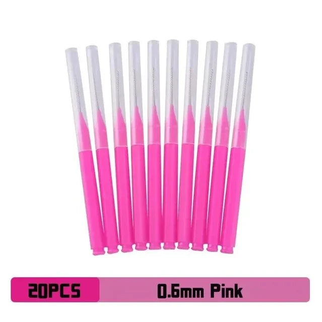 Interdental Brush Box Interdental Brush 20 Pieces Clean Tooth Gap Braces Gap Straight Orthodontic Interdental Brush eyelashes