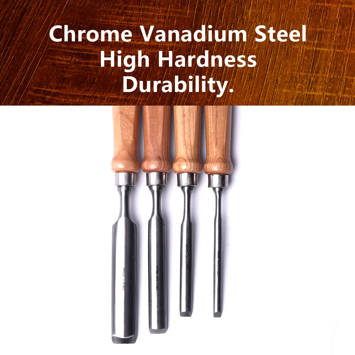 4pcs Carving Chisel Wood Chisels Set Professional Woodworking Gouge Curved Chisel for Carpentry Sculpture Carve Craft Chisel