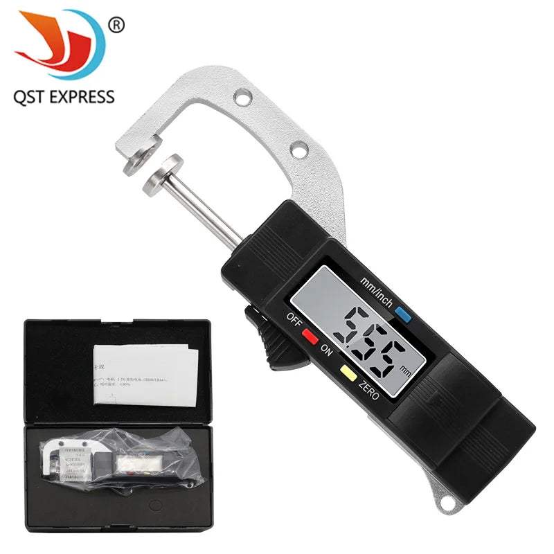 0-25mm Digital Horizontal Thickness Gauge 0.01mm Jewelry Pearl Ruler Round Diameter Metal Measuring Thickness Meter Micrometer