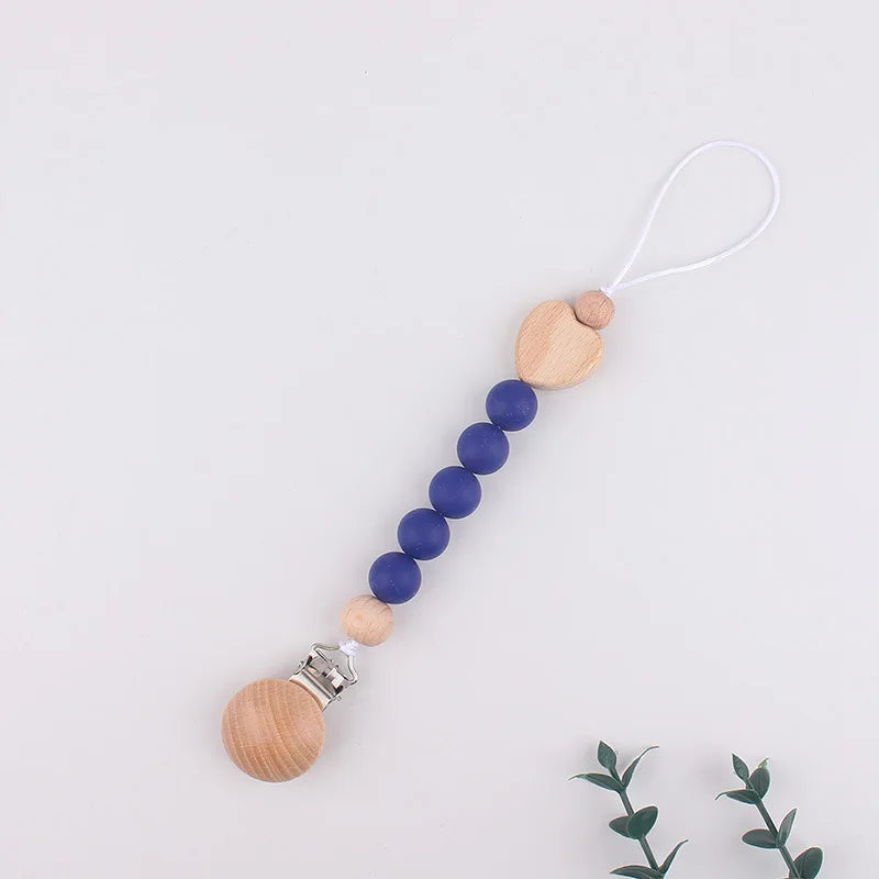 Beechwood  Pacifier Clip Baby Soothing Silicone Teether Pacifier Holder Anti-Drop Chain