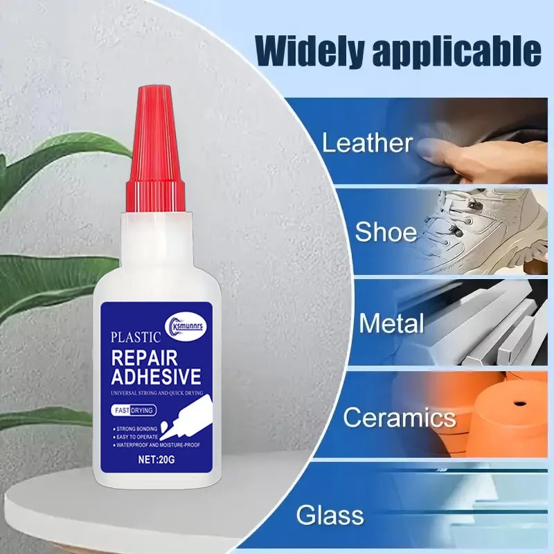 Instant Adhesive Glue Quick Dry Strong Glue for Plastic Shoe Mirror Window and ABS Resin Repair