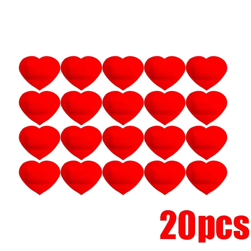 20/50PCS Red Heart-Shaped Adhesive Bandages - Waterproof Breathable Wound Dressing Plasters Skin Tape for Kids & Adults