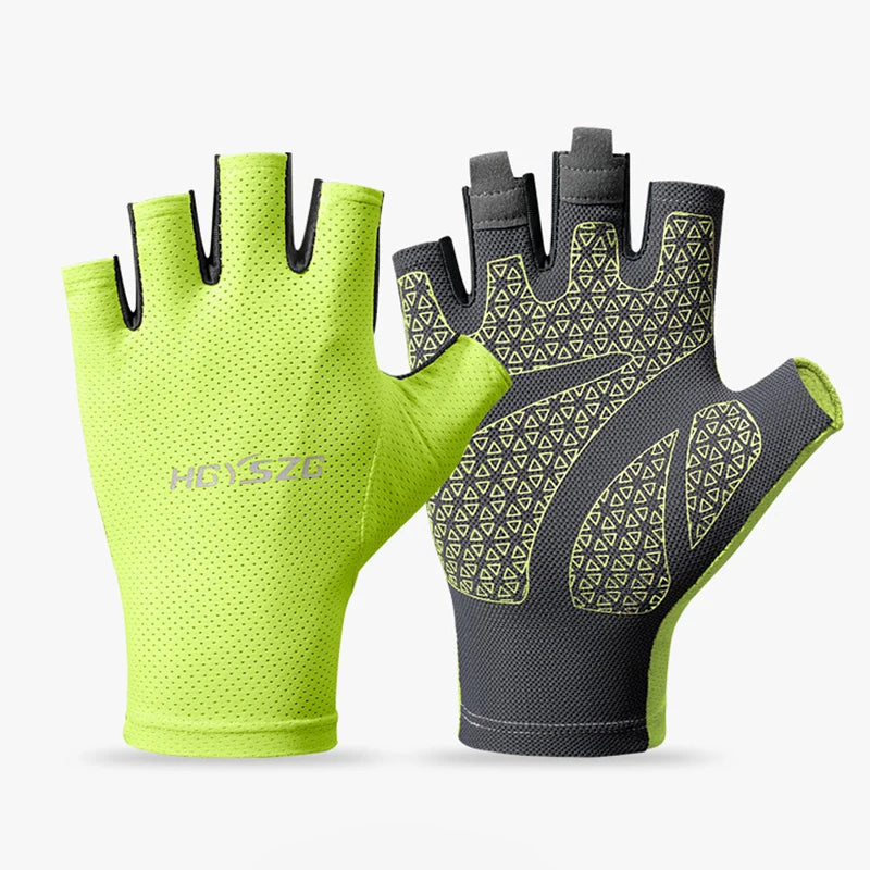Spring Summer Cycling Gloves for Women Men Breathable Mesh Gym Fingerless Sun Protection Non-slip Quick Dry Hike Fitness Gloves