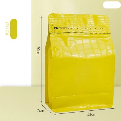 100pcs Wholesale 250g Coffee Bean Powder Bags with Valve Block Bottom 8oz Whey Protein Powder Food Packaging Food Storage Bags