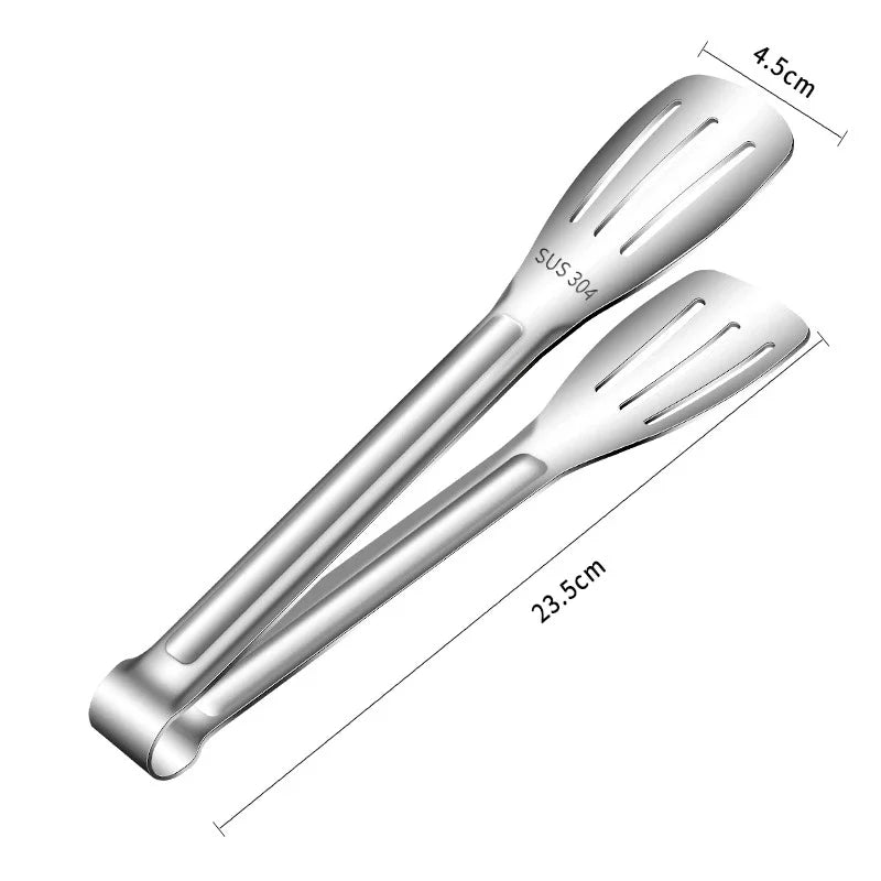 7/9/12Inch Anti-Slip Stainless Steel Kitchen Food Tongs Grill Meat Bread Serving Clip Barbecue Buffet Clamp Cooking Accessories