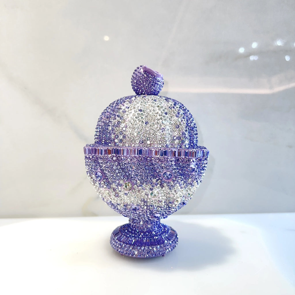 Newest Ice Cream Women Crystal Evening Bags WHTUOHENG Cup Lady Rhinestones Handbags Lady Dinner Handbags Dinner Wedding Clutch