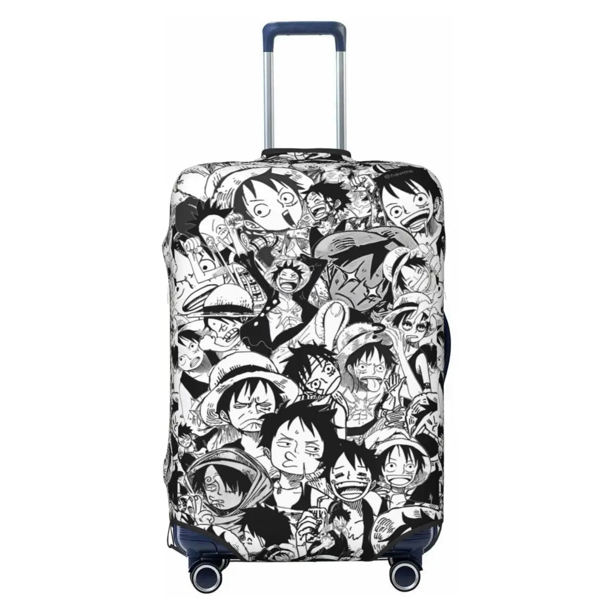 The Cheerful Pirate Flashing Victory Signs Suitcase Cover Flight Anime One Piece Elastic Luggage Case Cruise Trip Protection