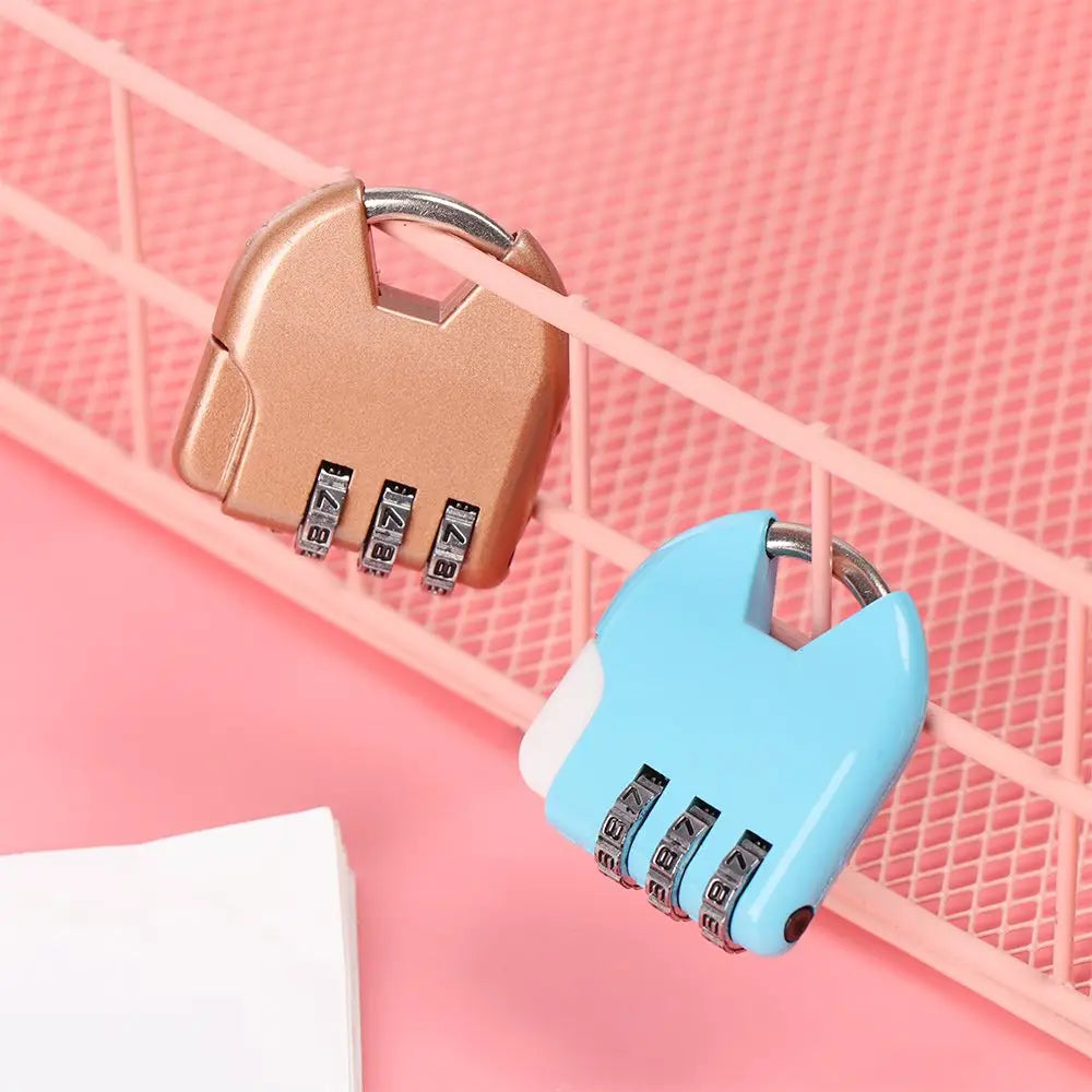 3 Digit Dial Password Lock Luggage Travel Suitcase Locker Case Supply Combination Code Padlock Security Tool Diary Protector