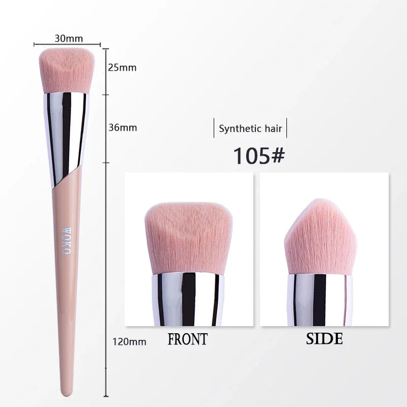 1pcs Makeup Brush Face Contour Powder Foundation Bronzer Cream Blush Eyeshadow Smudge Eyeliner Fashion Fenty Style Beauty Tool