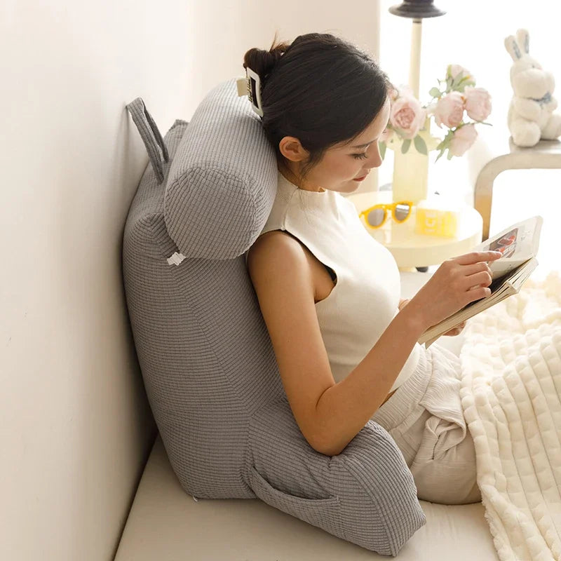 Corn velvet high-end pillow bedside backrest cushion detachable sofa waist cushion soft bag floating window bed backrest pillow