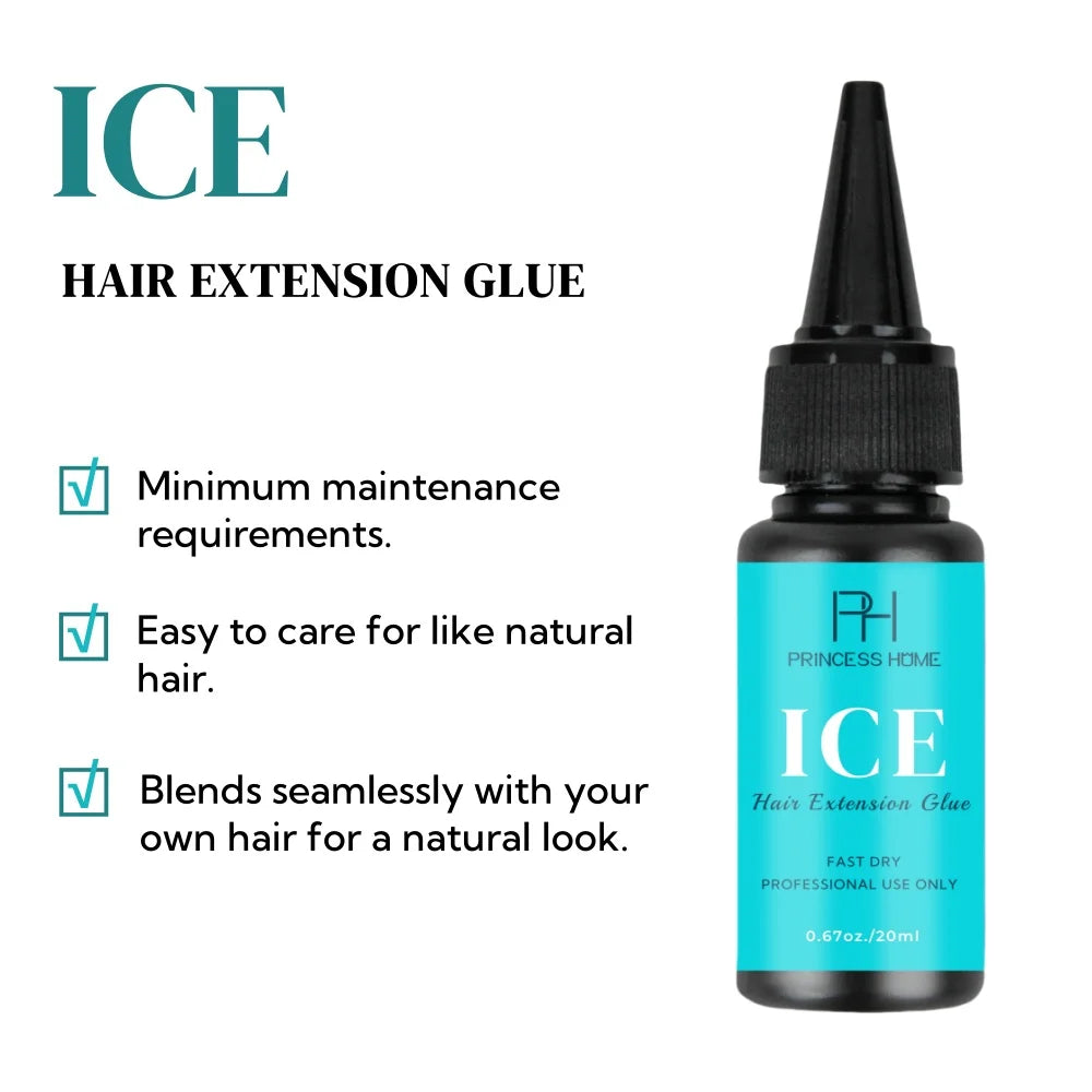Ice Hair Extension Glue Gel Kit for Cold Bonding Hair Extension Custom Logo Four Bottle Bond Glue Adhesive and Remover Kit