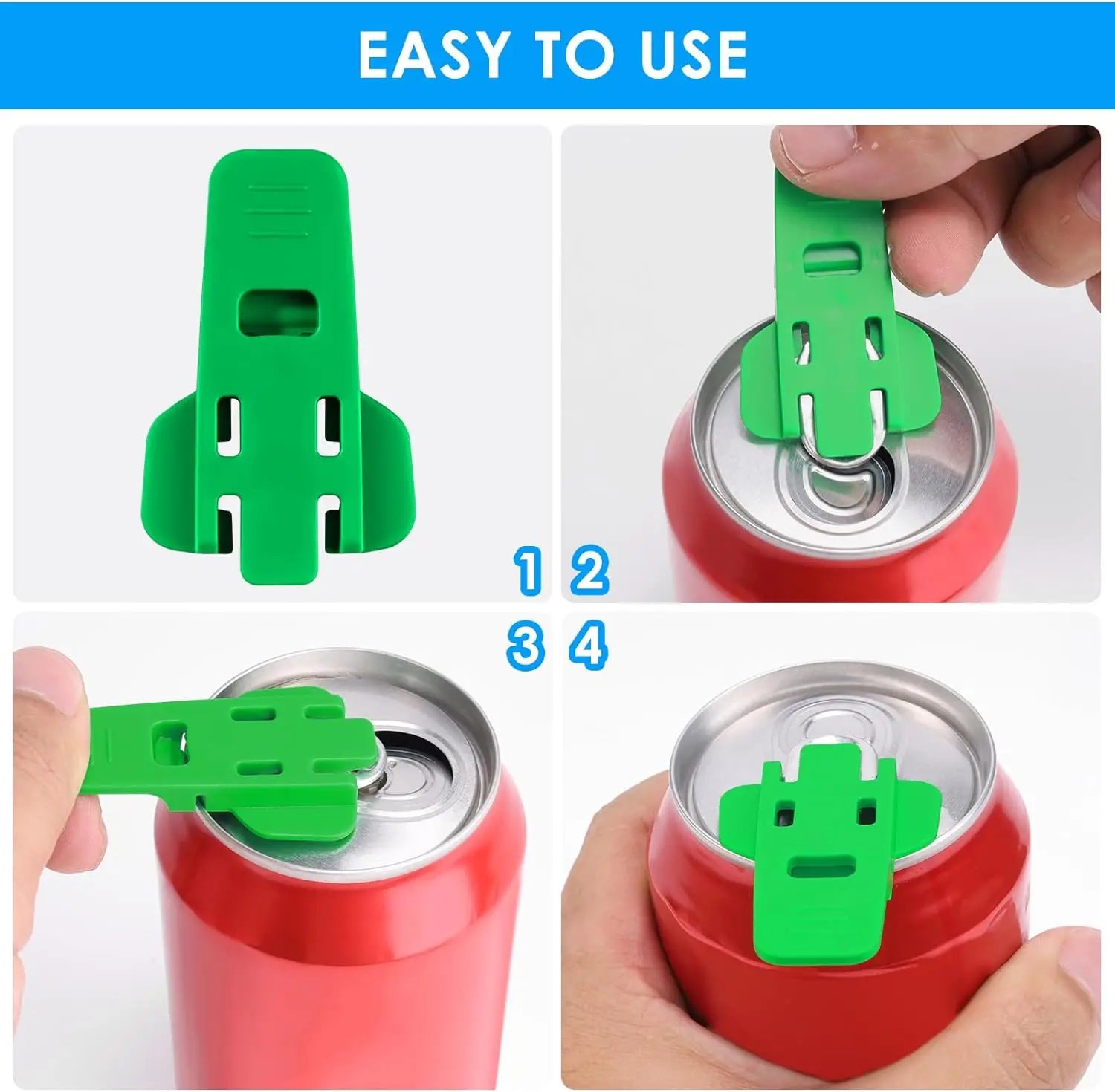 6PCS/Pack Cola Beverage Can Opener Easy Can Opener Portable Bottle Opener Multi Function Kitchen Gadget Accessories Random Color