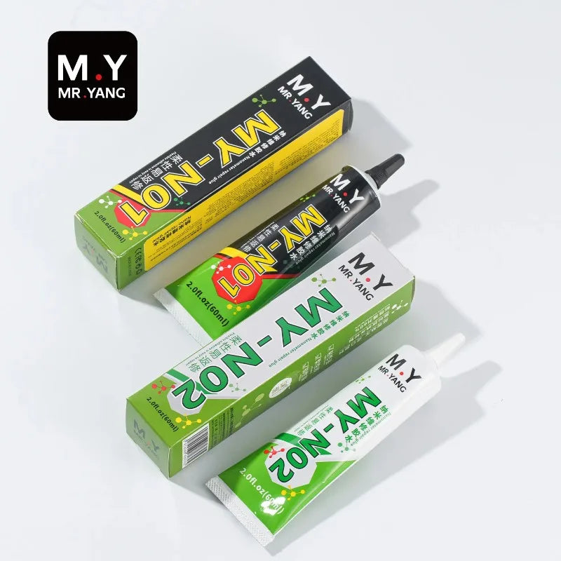 YCS MR.Yang N01/N02 Nano Glue 60ML Black/Transparent External Screen Rear Cover Warping Gluing Repair Specific Adhesive Sealant