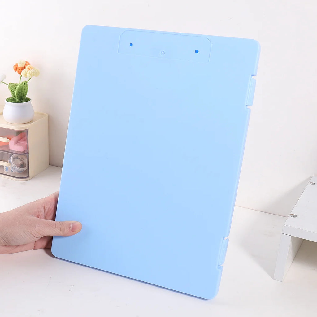 1 PC A4 File Box 2-in-1 Portable Document & Photo Storage Organizer Tool Without Clips Writing Board for Office Use