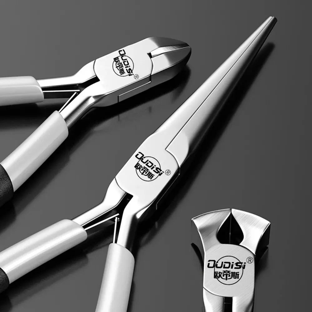 5 Inch Mini Pliers Diagonal Pliers Round Bent Needle Nose Pliers Multi-purpose Pliers Beading Insulated Wire Cutting Pliers Tool