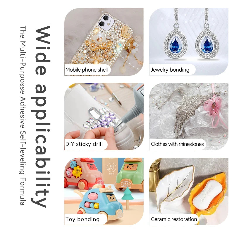2Pcs E6000 Glue DIY Crystal Rhinestones Craft Tool Needles Epoxy Adhesive Strong Hotfix for Jewelry Clothes Fabric Plastic