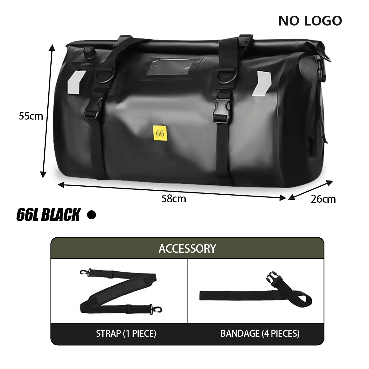 Motorcycle Bag Waterproof MTB Bike Trunk Bag Rear Travel Luggage Carrier Portable Saddle Seat Cycling Acessoriy 40L/66L/80L/90L