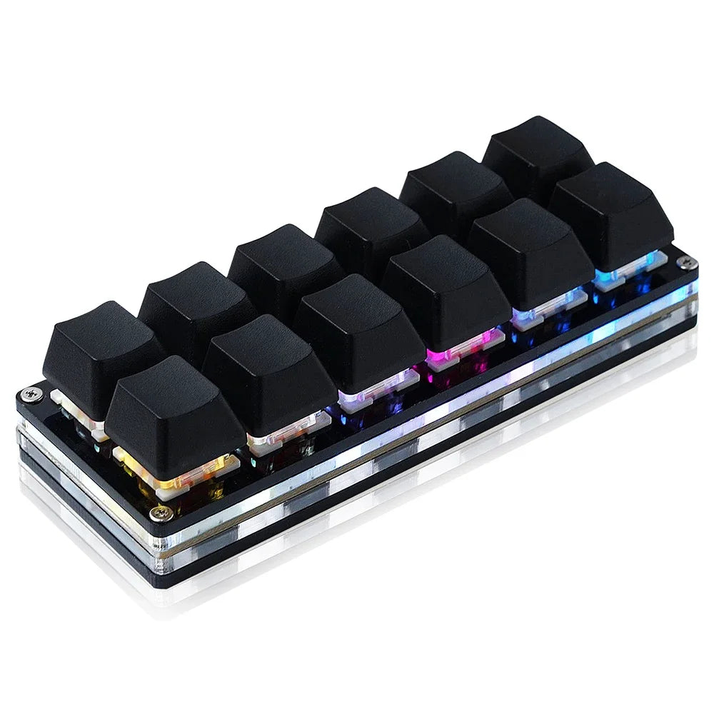 12 Keys Mini Game Mechanical Gaming Keyboard One Handed Keypad USB-C Wired OSU Keypad Programmable Hot Swappable Keyboard